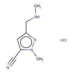 2-methyl-5-(methylaminomethyl)pyrazole-3-carbonitrile hydrochloride