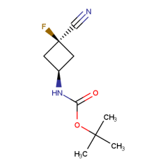 tert-butyl trans-N-(3-cyano-3-fluoro-cyclobutyl)carbamate