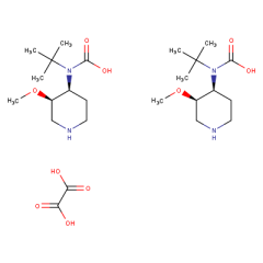 bis(tert-butyl N-[cis-3-methoxypiperidin-4-yl]carbamate) oxalic acid