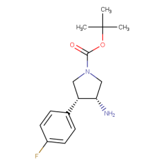 tert-butyl cis-3-amino-4-(4-fluorophenyl)pyrrolidine-1-carboxylate