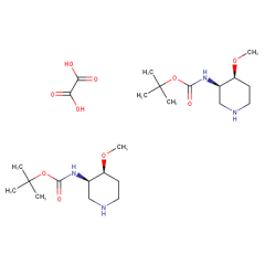 tert-butyl ((3R,4S)-4-methoxypiperidin-3-yl)carbamate hemioxalate