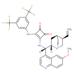 3-((3,5-bis(trifluoromethyl)phenyl)amino)-4-(((S)-(6-methoxyquinolin-4-yl)((1S,2S,4S,5R)-5-vinylquinuclidin-2-yl)methyl)amino)cyclobut-3-ene-1,2-dione